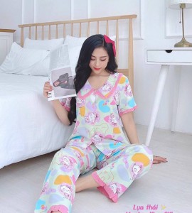 Bộ Pijama lụa thái cao cấp – MS012