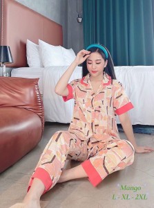 Bộ Pijama lụa Mango cao cấp – MS042