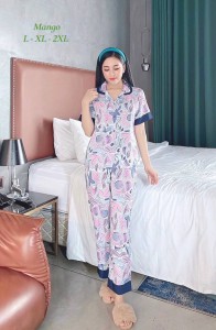 Bộ Pijama lụa Mango cao cấp – MS036