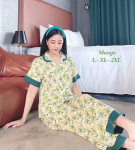 Bộ Pijama lụa Mango cao cấp – MS037