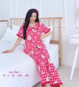 Bộ Pijama lụa thái cao cấp – MS001