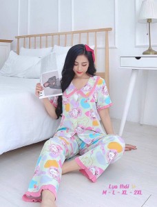 Bộ Pijama lụa thái cao cấp – MS012