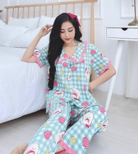 Bộ Pijama lụa thái cao cấp – MS006
