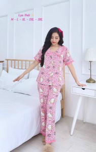 Bộ Pijama lụa thái cao cấp – MS007