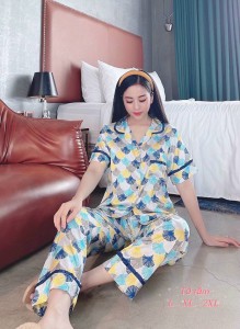 Bộ Pijama lụa tơ tằm cao cấp – MS015