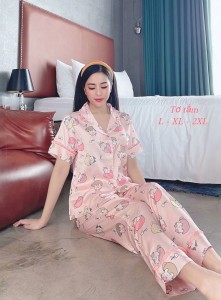 Bộ Pijama lụa tơ tằm cao cấp – MS017