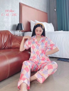 Bộ Pijama lụa tơ tằm cao cấp – MS018