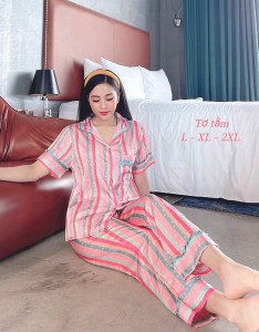 Bộ Pijama lụa tơ tằm cao cấp – MS021