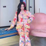 Trùm sỉ đồ bộ pijama lụa tơ tằm tay dài quần dài